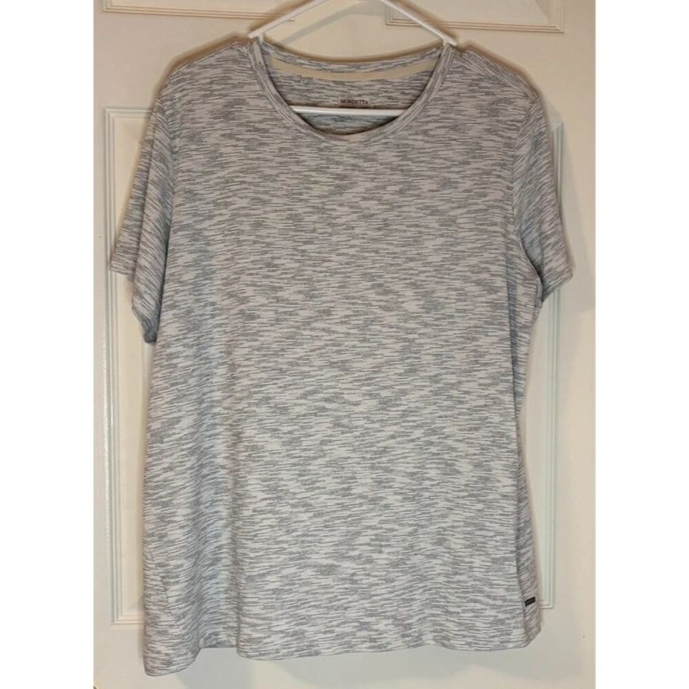 Mondetta White Grey Performance T-Shirt Size XL